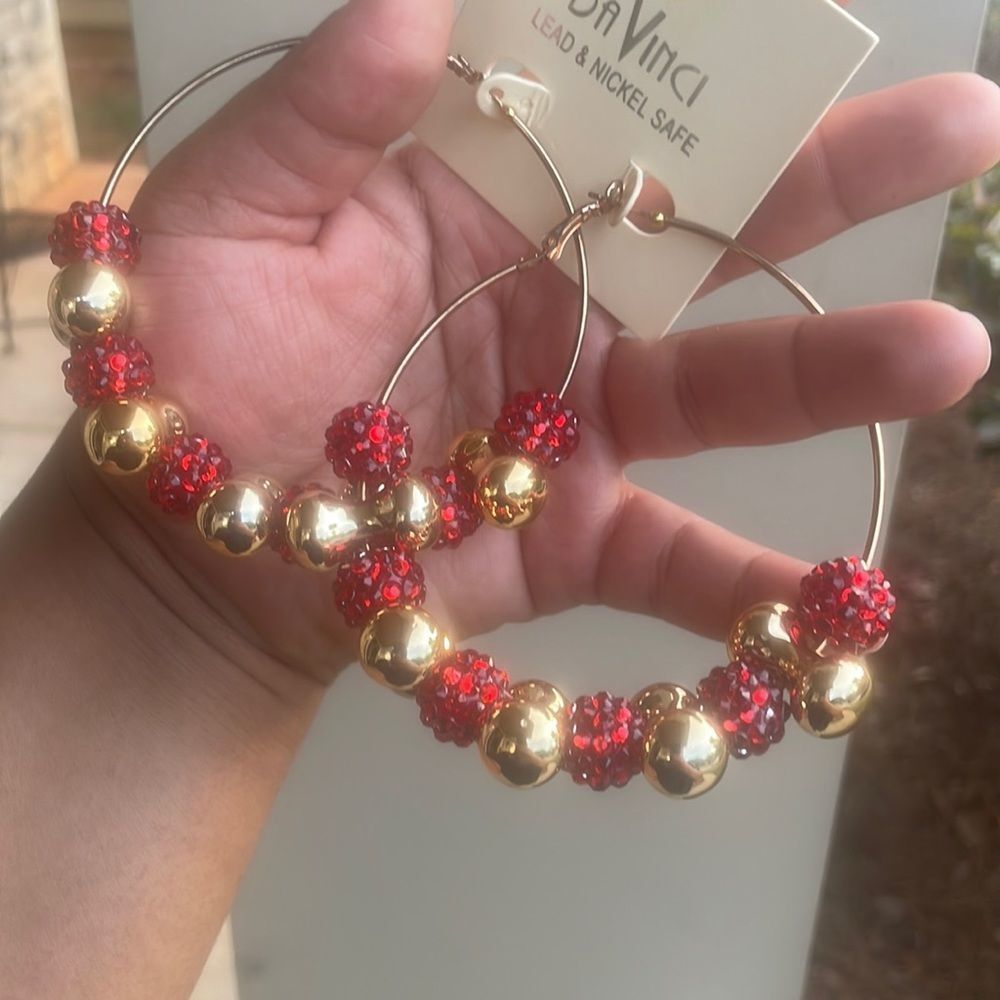 Red and Gold hoops